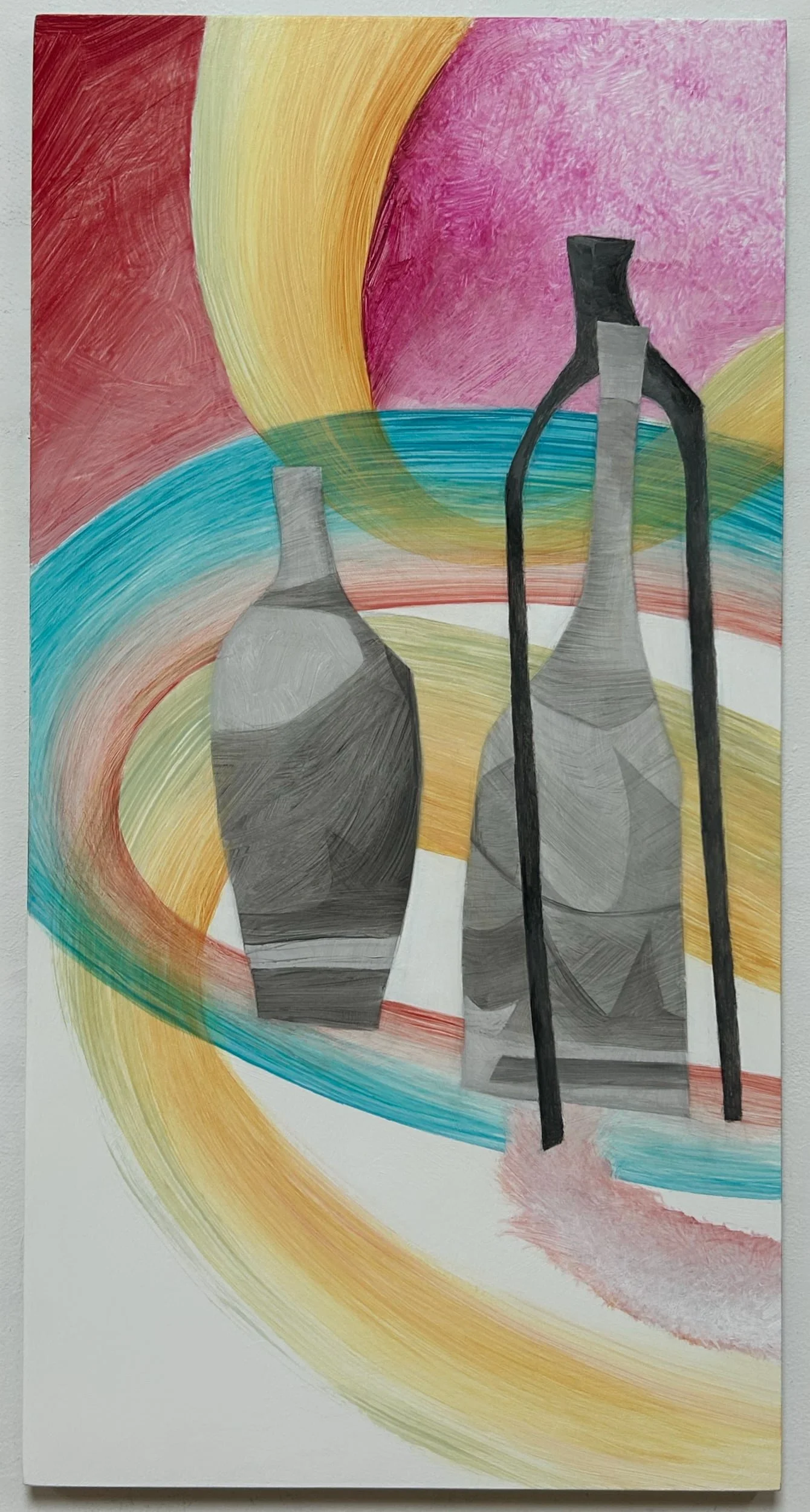 Bottomless, 2025, acrylic painting, 31" x 16"