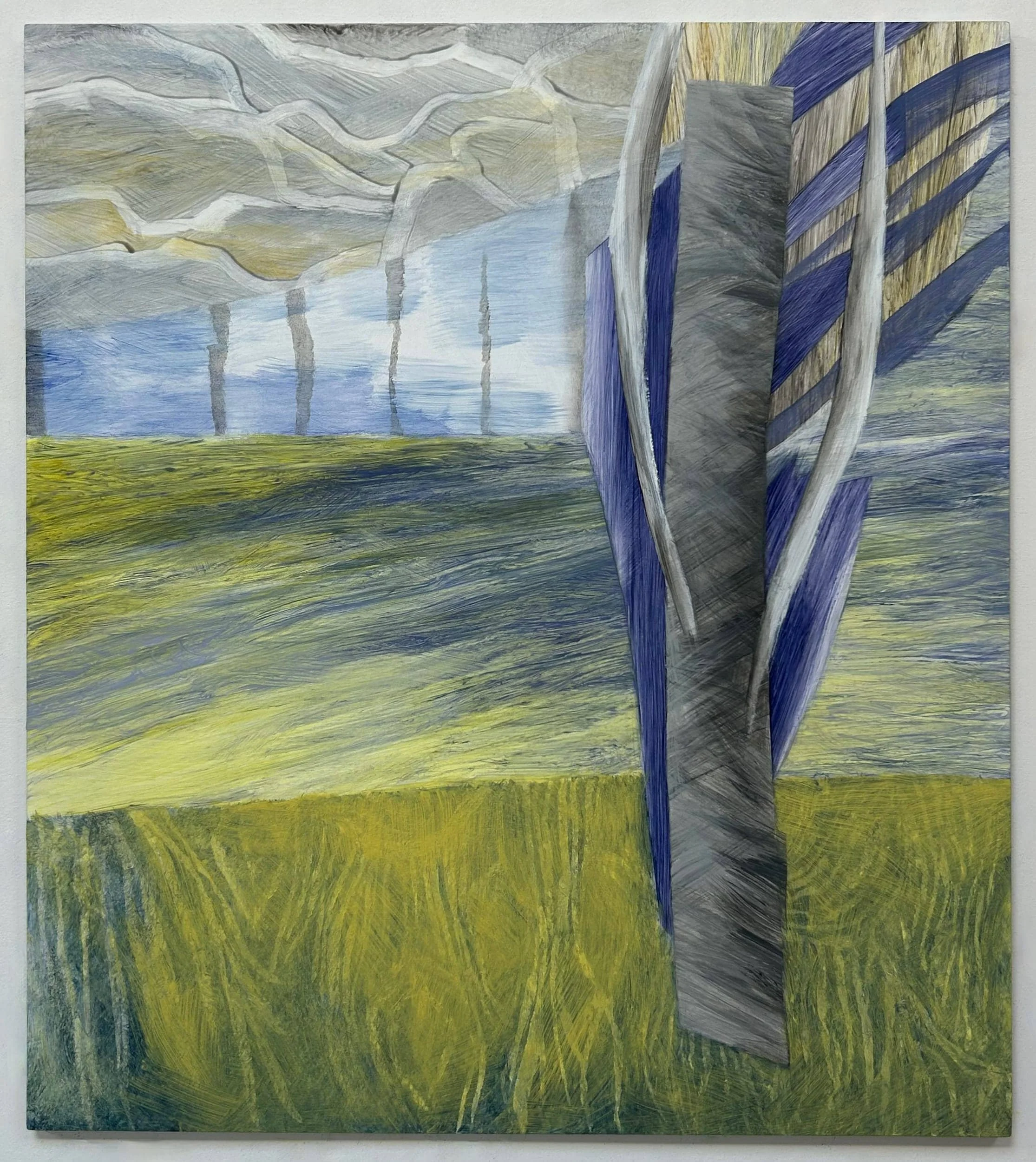 The Roots Go Down, 2025, acrylic painting, 36" x 32"