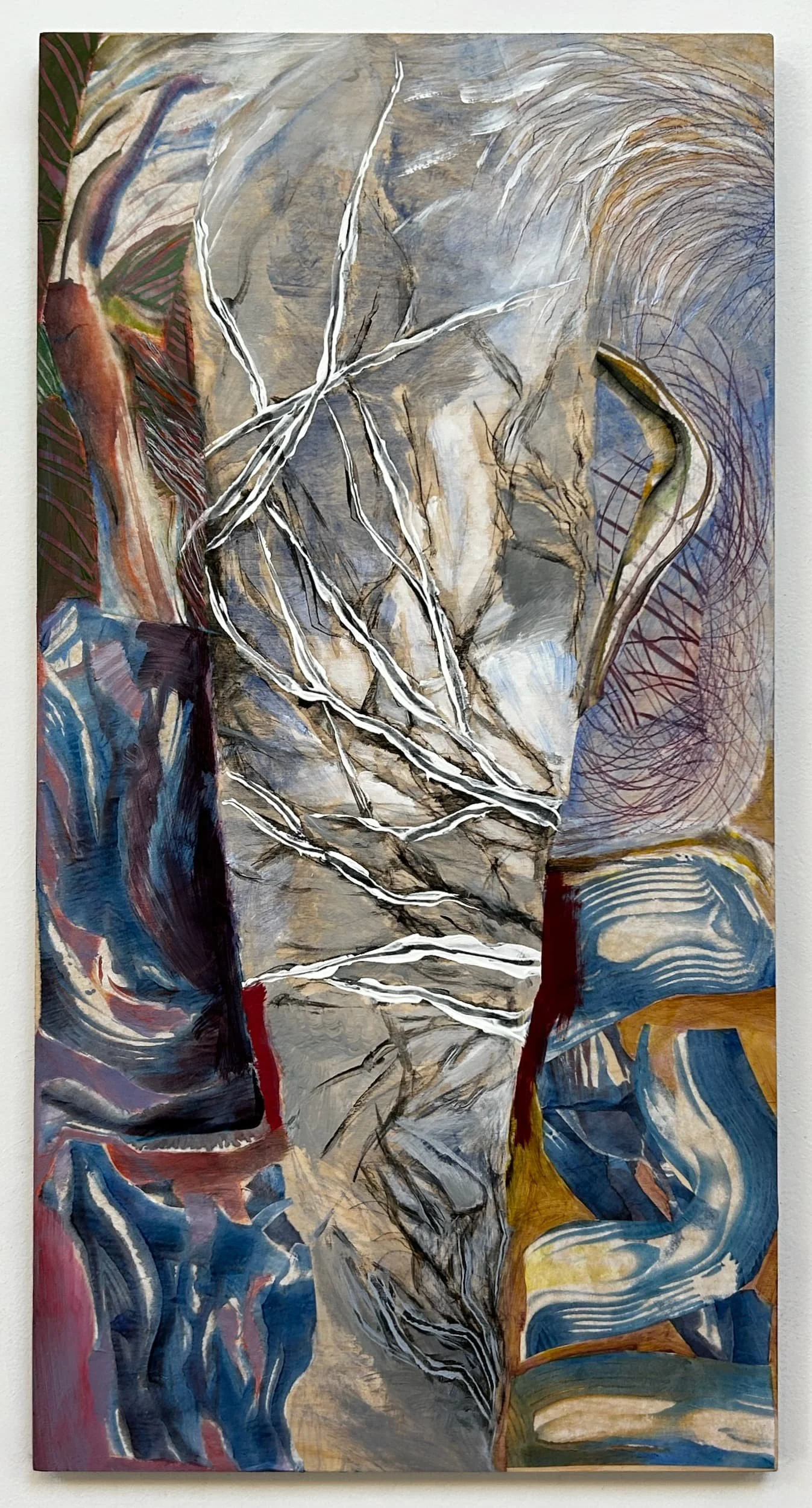 Reflections, 2026, mixed media, 31" x 16"