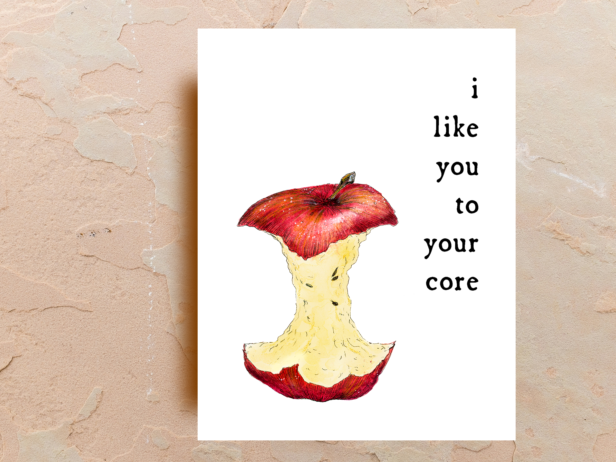 Apple Core - Greeting Card