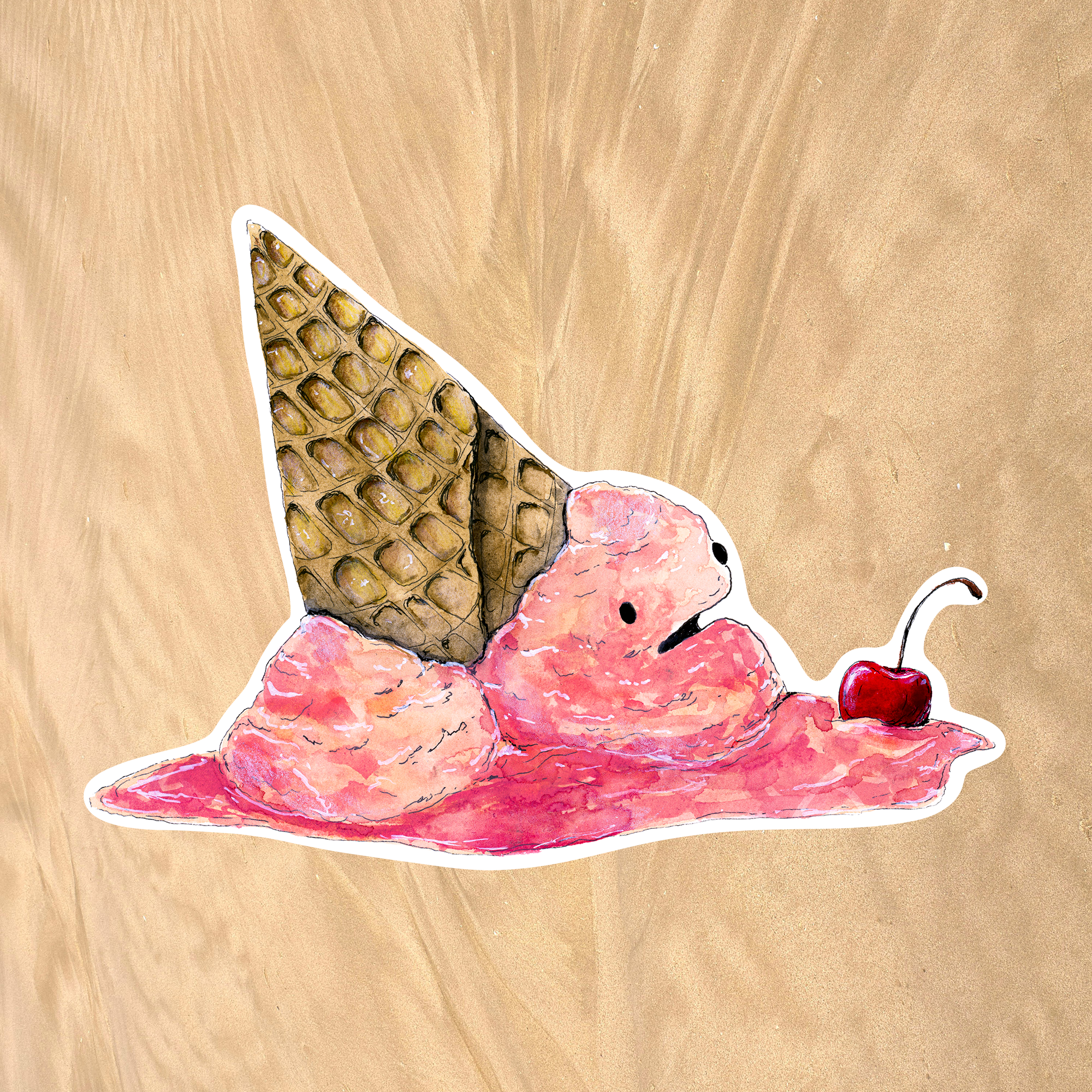 Melted Ice Cream Sticker
