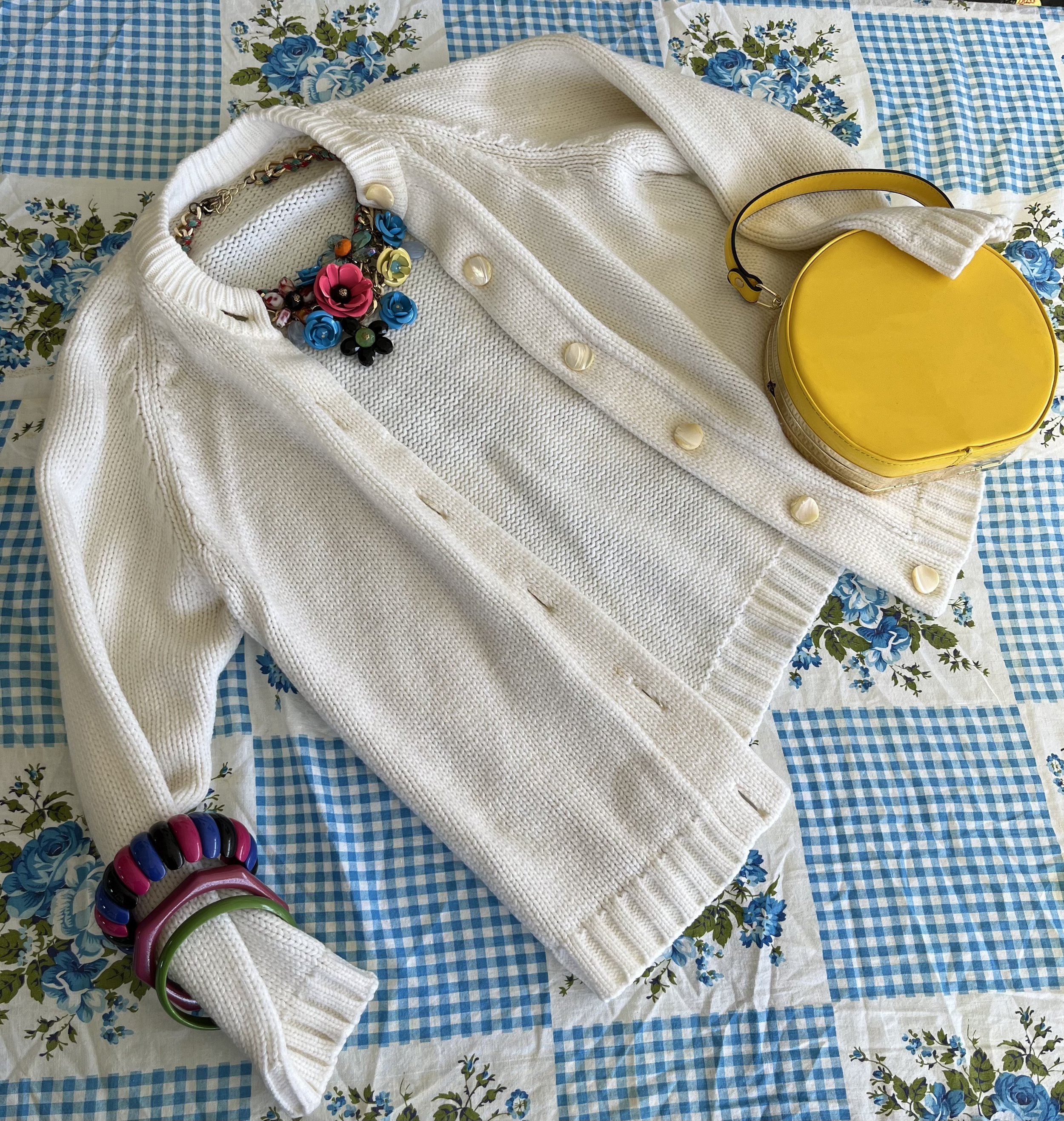 Sweet, Shell Button "Grandma Sweater"