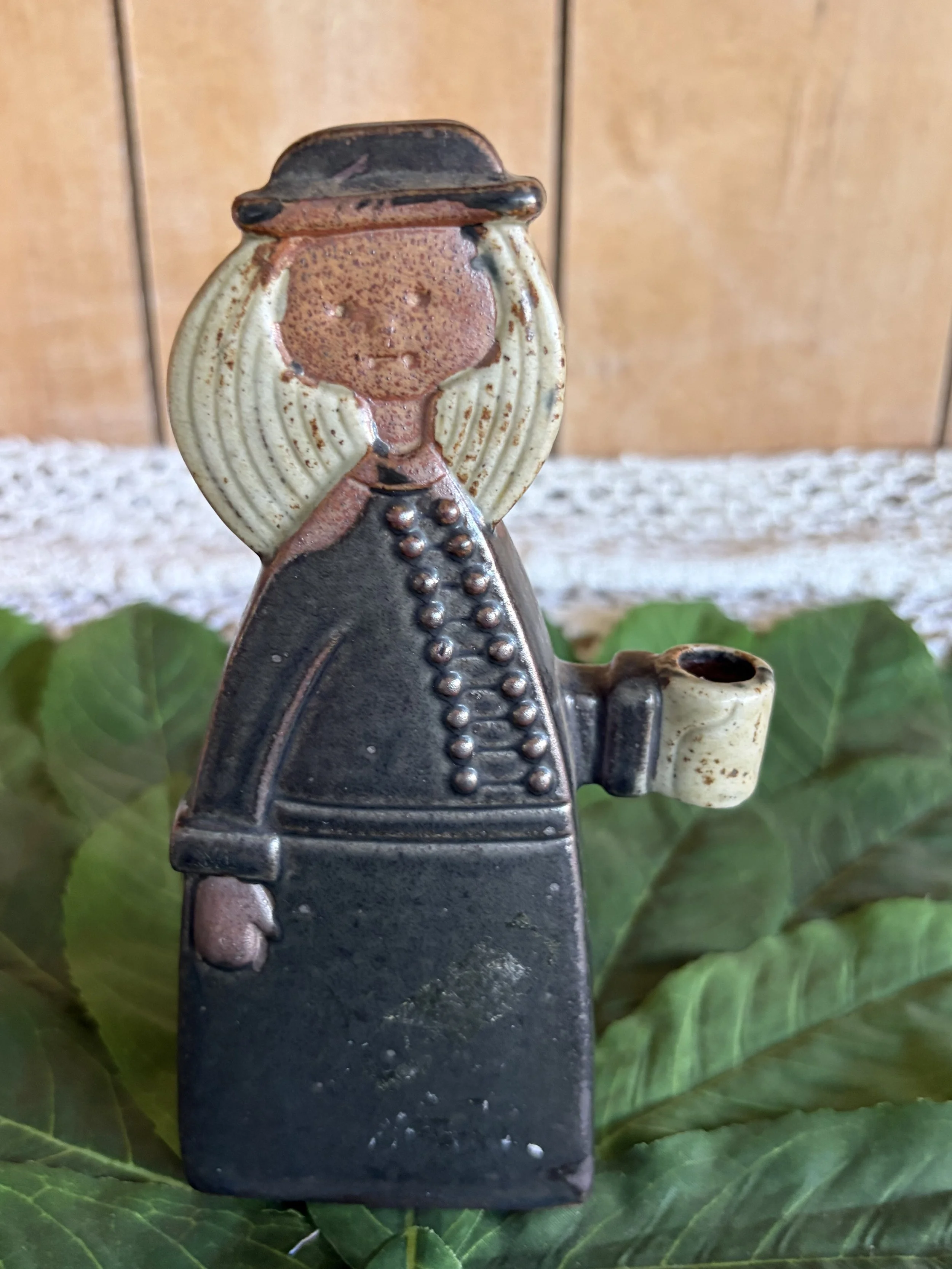Vintage Alfred Knobler MCM Pottery Young Girl Candle Holder