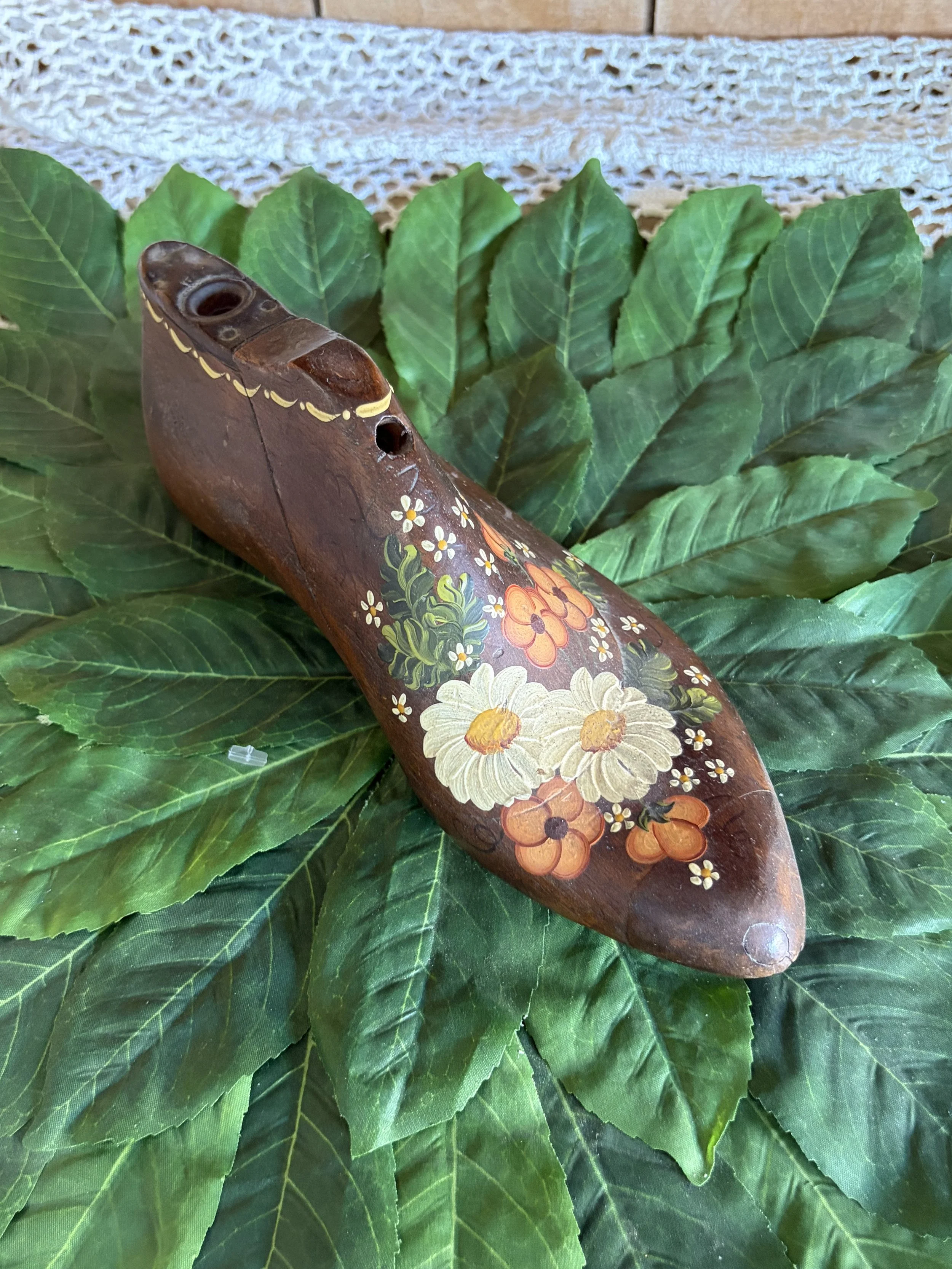 Hand Painted Cobblers Shoe Form