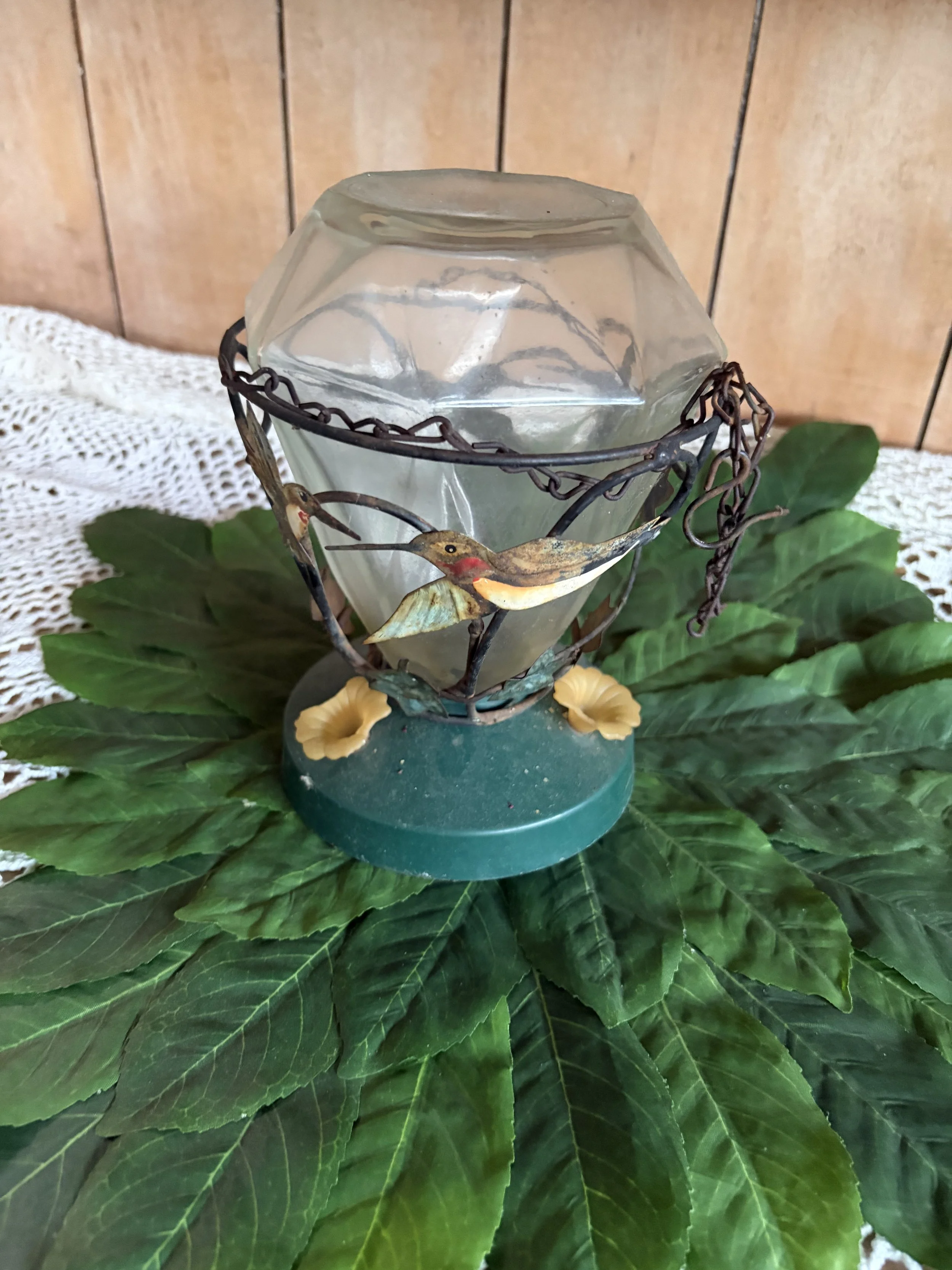 Vintage Perky Pet No 225 Glass Hummingbird Feeder