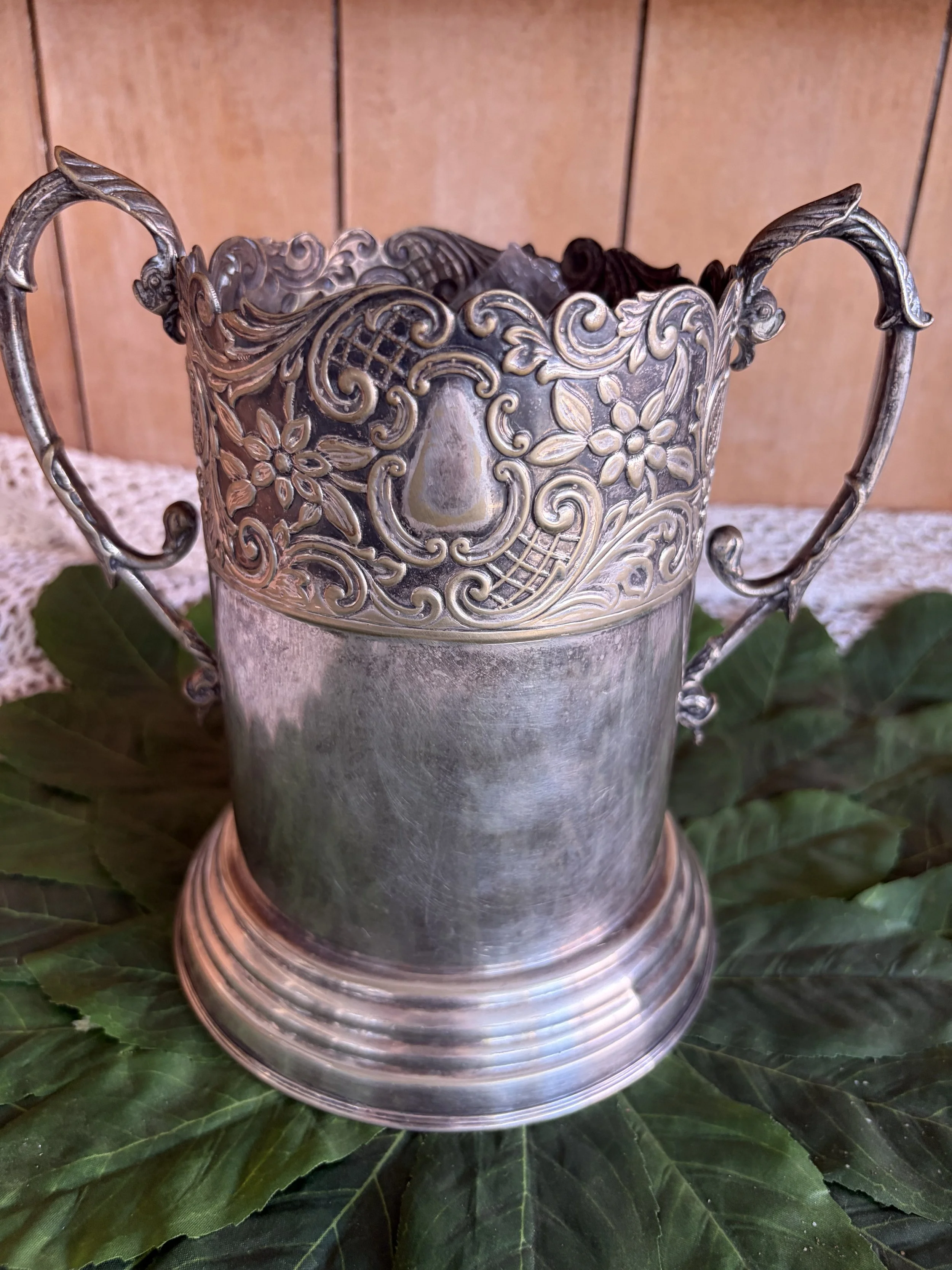 Vintage Silver Plated Bottle Holder