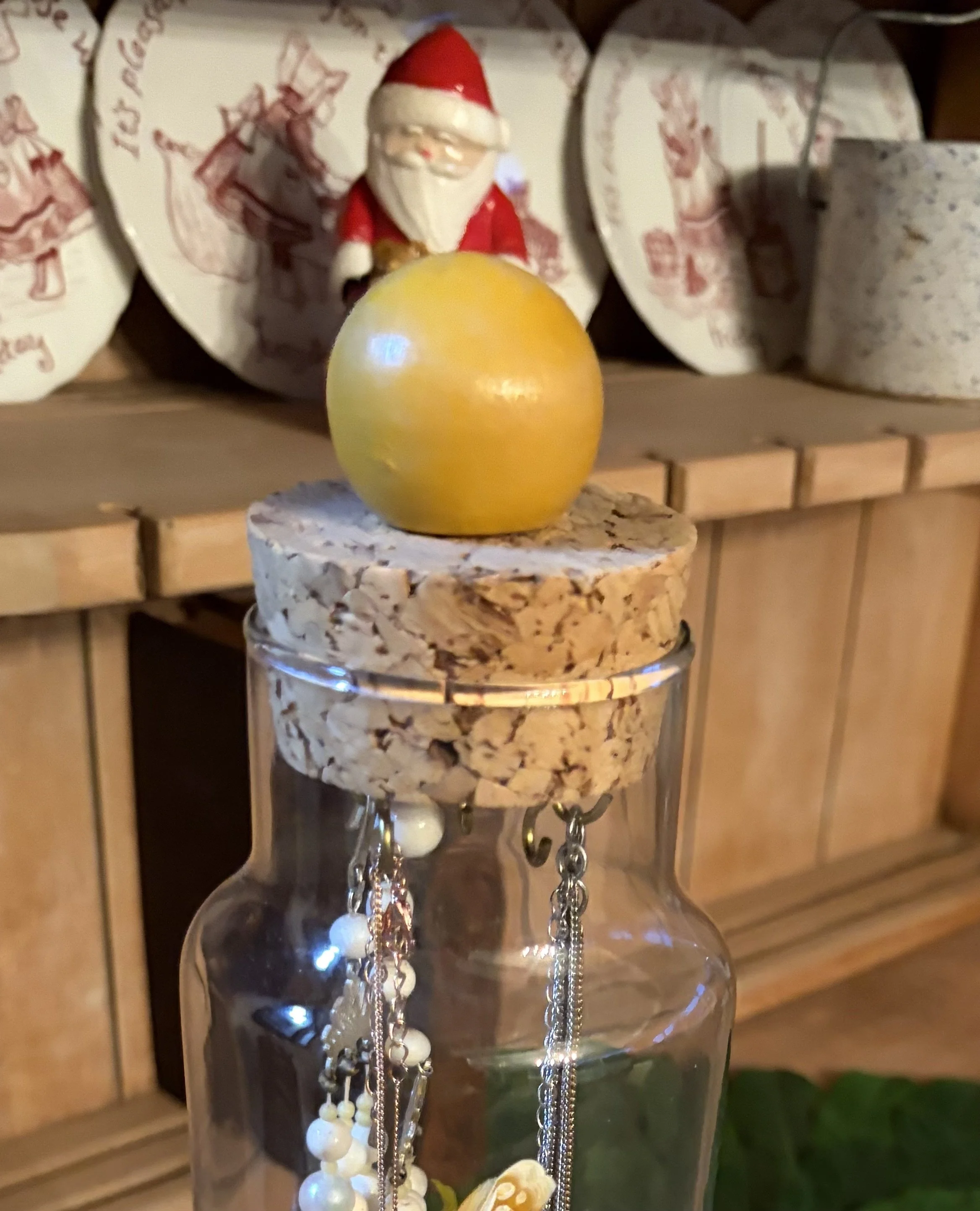 Handmade Glass Jar Jewelry Holder
