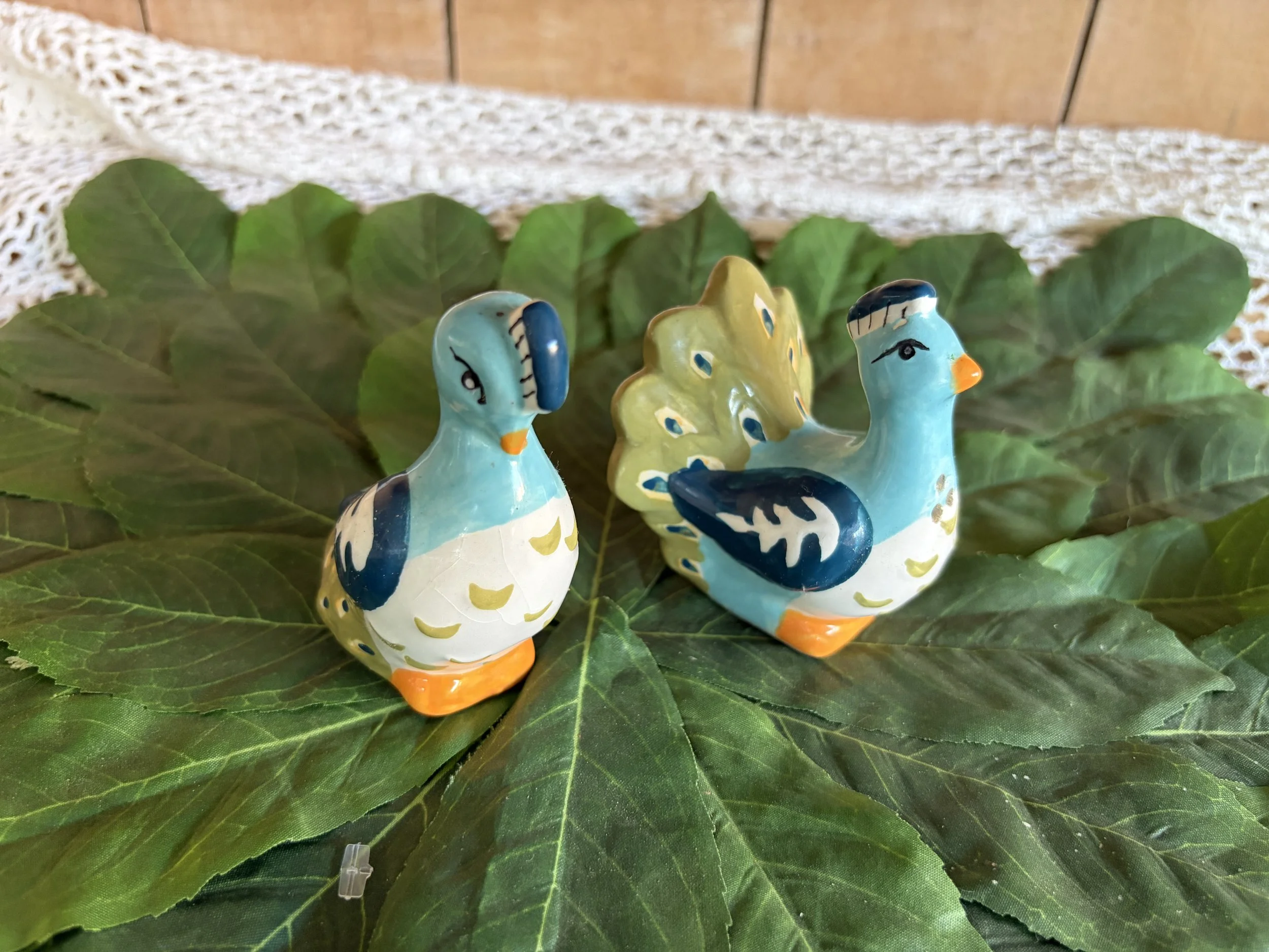 Peacock Salt and Pepper Shakers