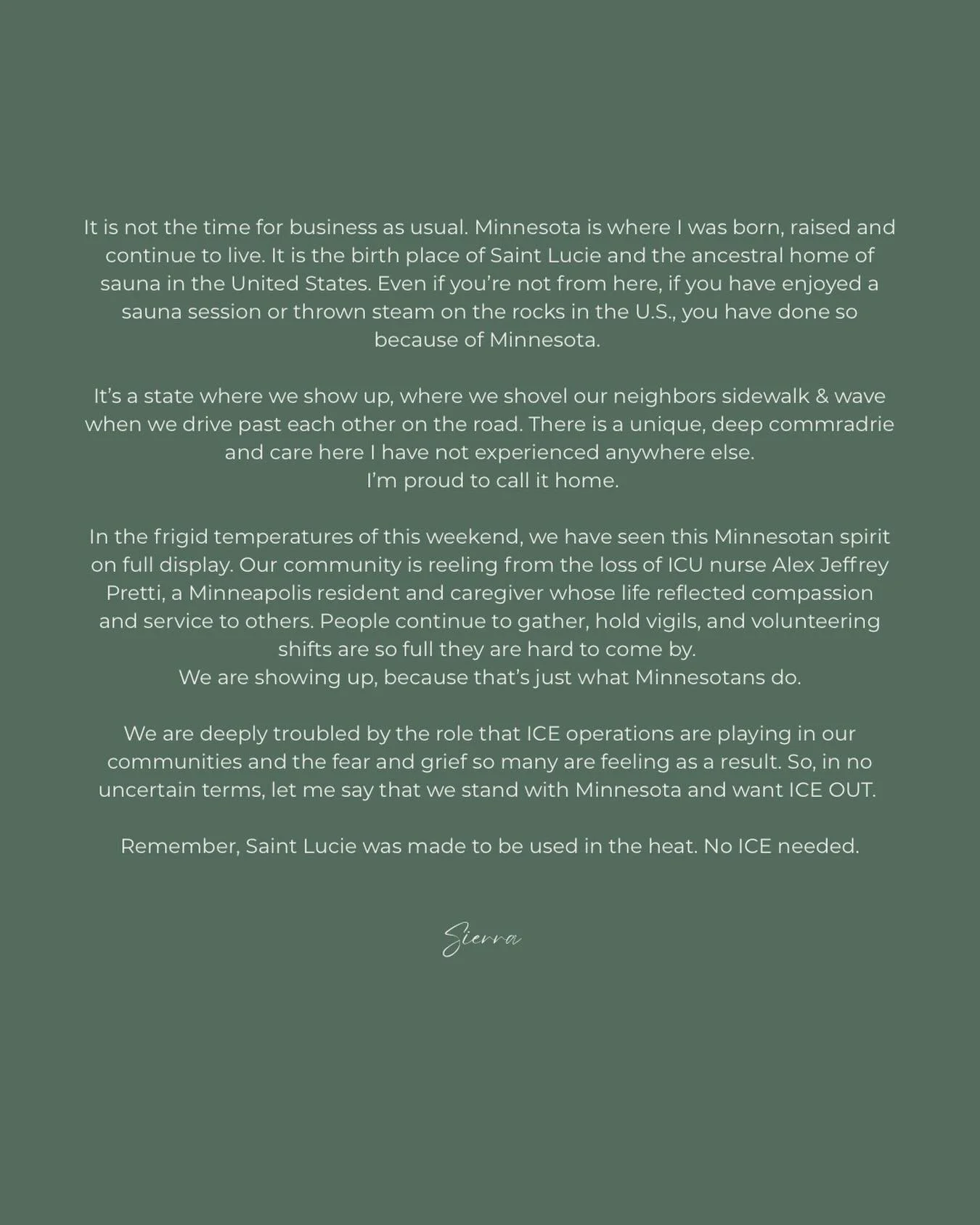 A message from our founder. We love you, Minneapolis.