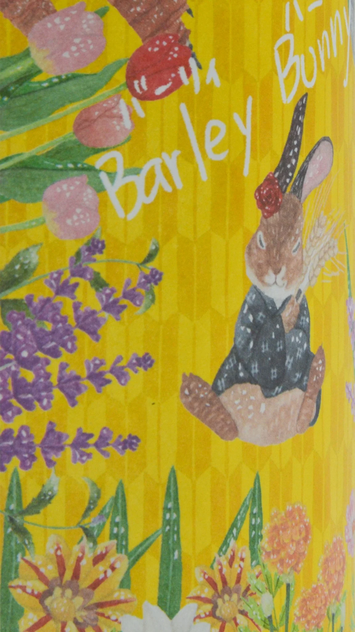 Close-up of Barley Bunny label