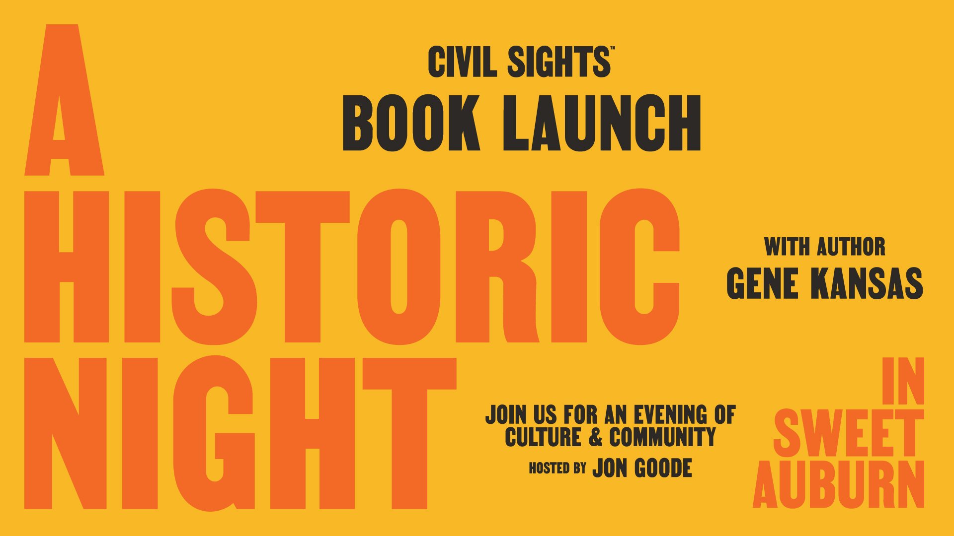 SOLD OUT - A Historic Night in Sweet Auburn - THE OFFICIAL Civil Sights Book Launch