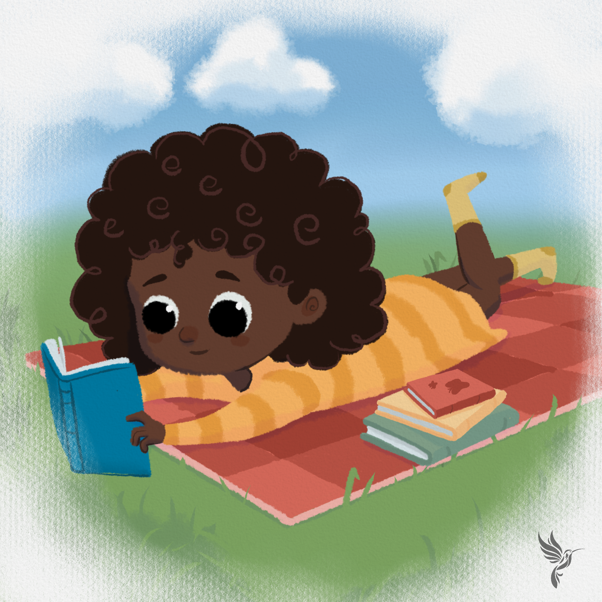 Bookworm is a depiction of a curious young girl reading a new book