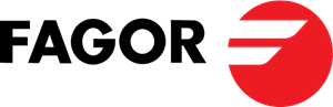 FAGOR Commercial Laundry Logo with a red circle and cutouts in the red circle siginifying the letter 'f'.