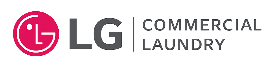 LG Commercial Laundry logo with a red LG emblem on the left and grey text reading 'LG Commercial Laundry'.