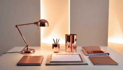 Home office desk lamp setup to reduce eye fatigue and improve focus