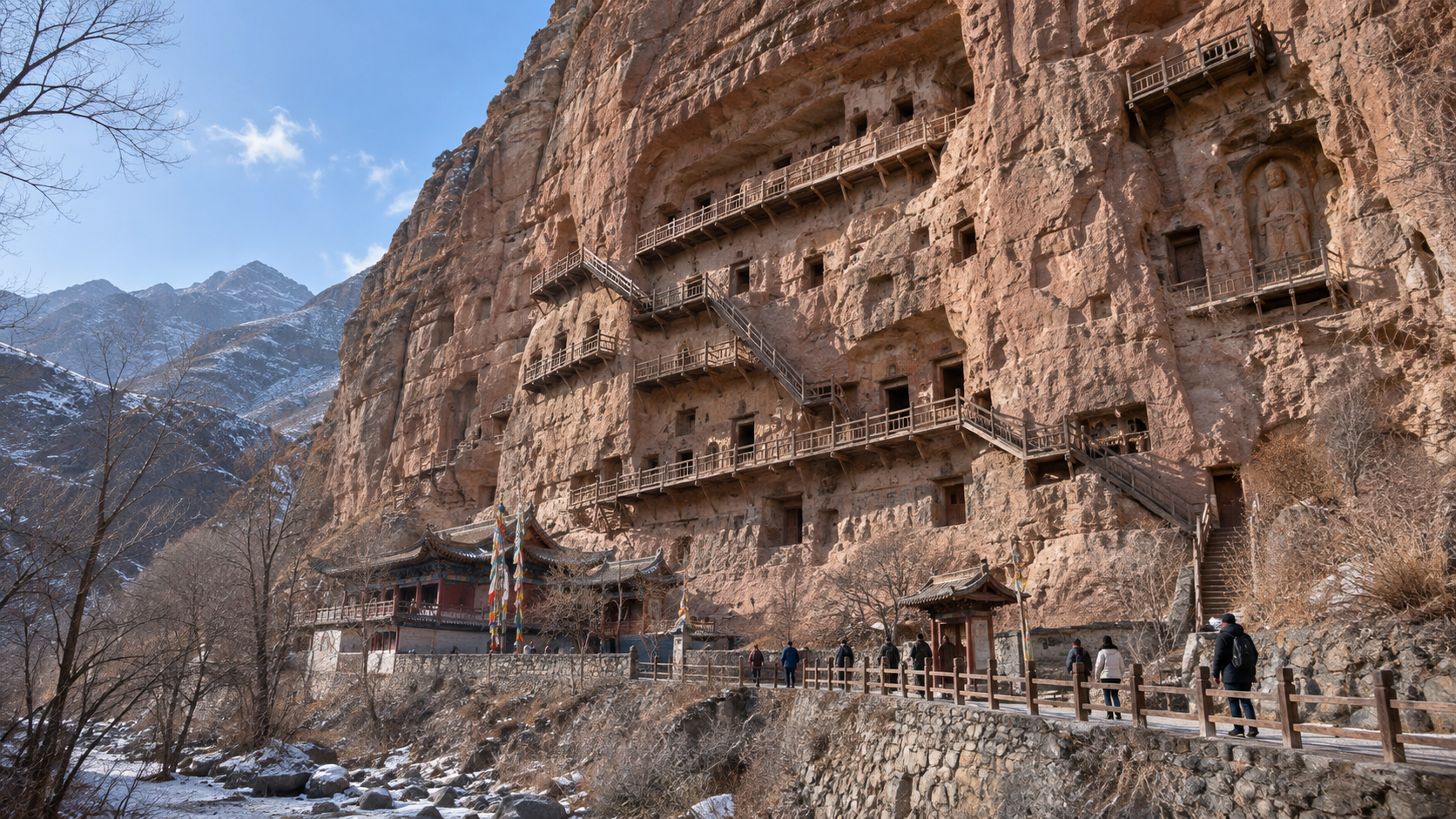 Thirty-Three Heavens Grottoes at Mati Temple
马蹄寺三十三天石窟