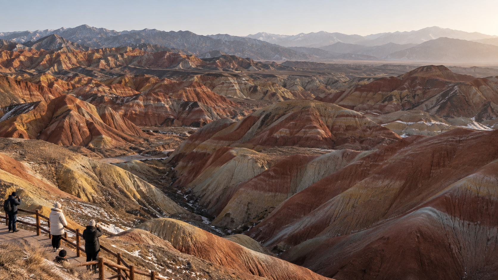 Panoramic View of Zhangye Colourful Danxia
张掖七彩丹霞全景