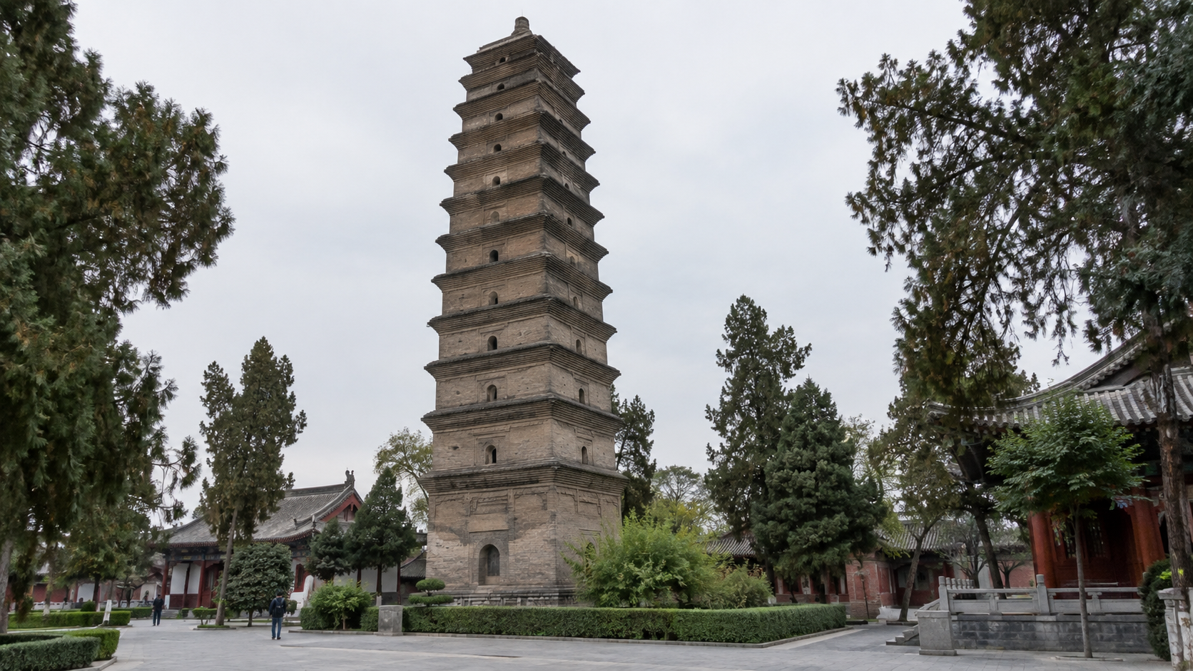 Panoramic View of Shandao Pagoda at Xiangji Temple
香积寺善导塔全景