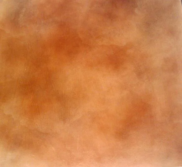 Marble acid stain red rust brown tan faux finish