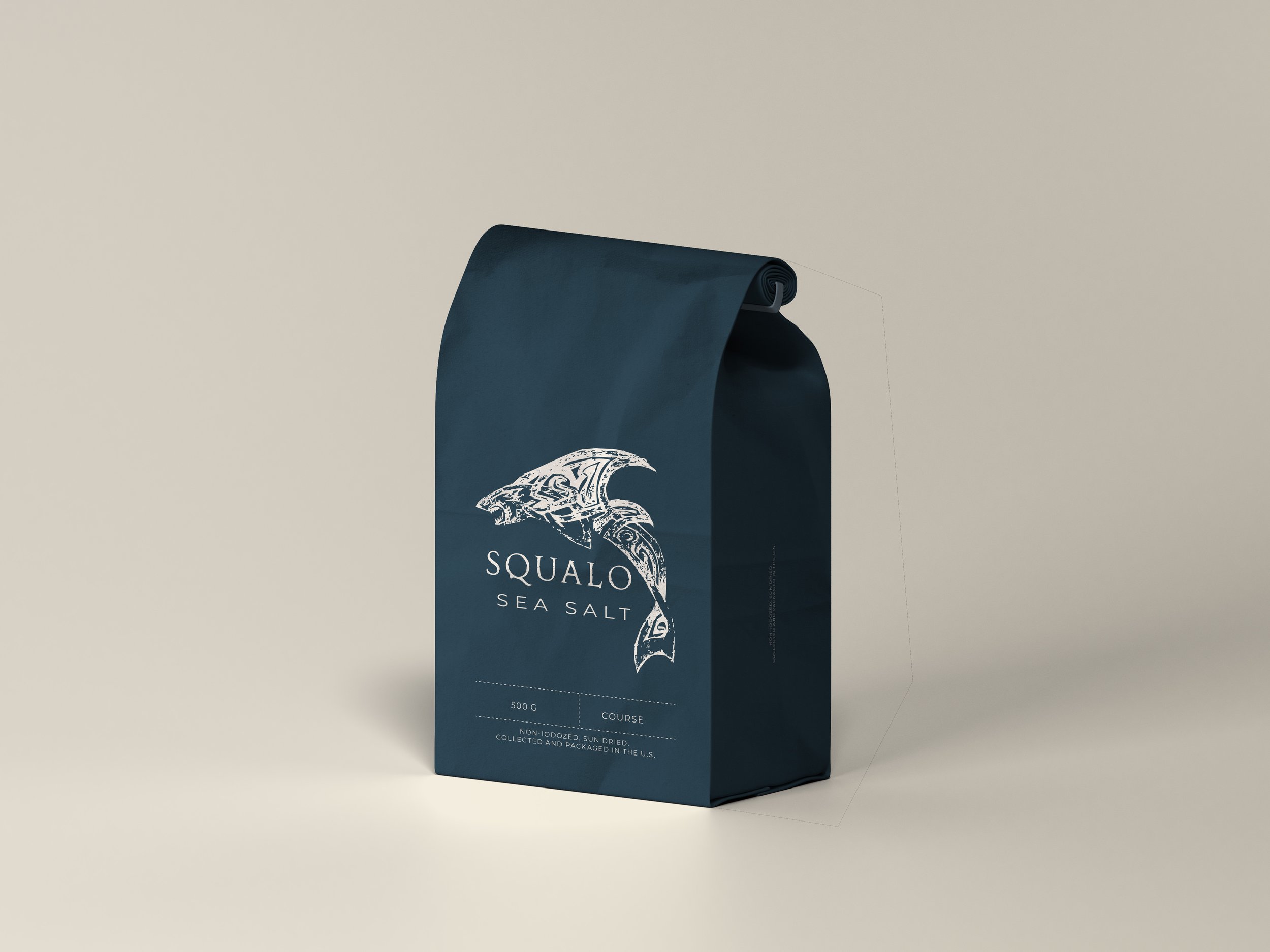 Packaging Mockup for Squalo Sea Salt