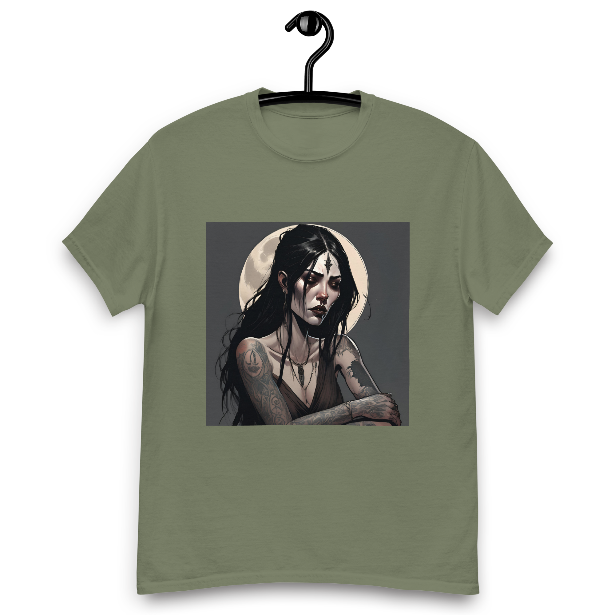 unisex-classic-tee-military-green-front-66aeb8b6c1f7b.png