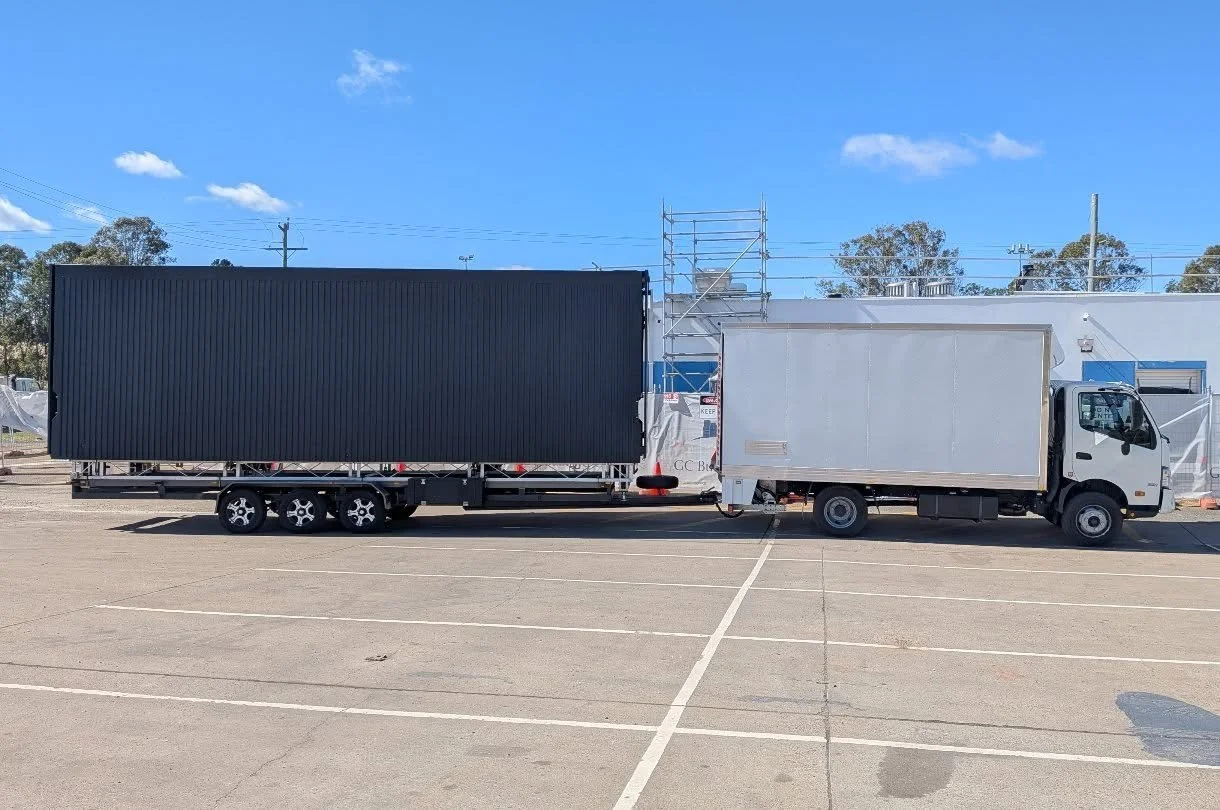 XL Trailer Stage in transit