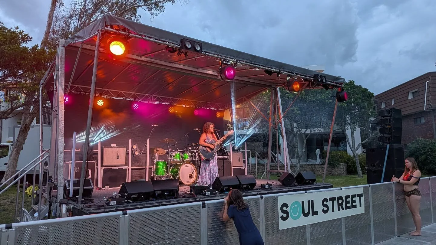 Another huge Byron Bay New Years Eve celebration!
Big thanks to @experiencerova for having us again this year 🙏

We provided:
Jonson St Stage:
- Small Trailer Stage
- PA risers
- Greenroom Marquee
- Cable Trays
- Small audio system
- Basic Lighting
