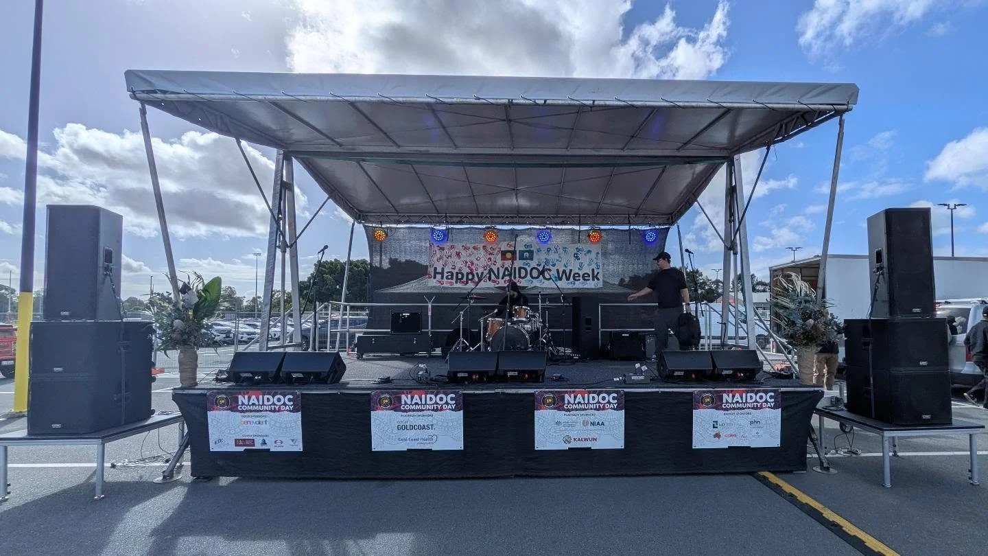 Always a pleasure working with the team @kalwunofficial to assist with their amazing #NAIDOC event in Carrara each year. 
This was our 4th year providing our large trailer stage, basic lighting, and full audio production.