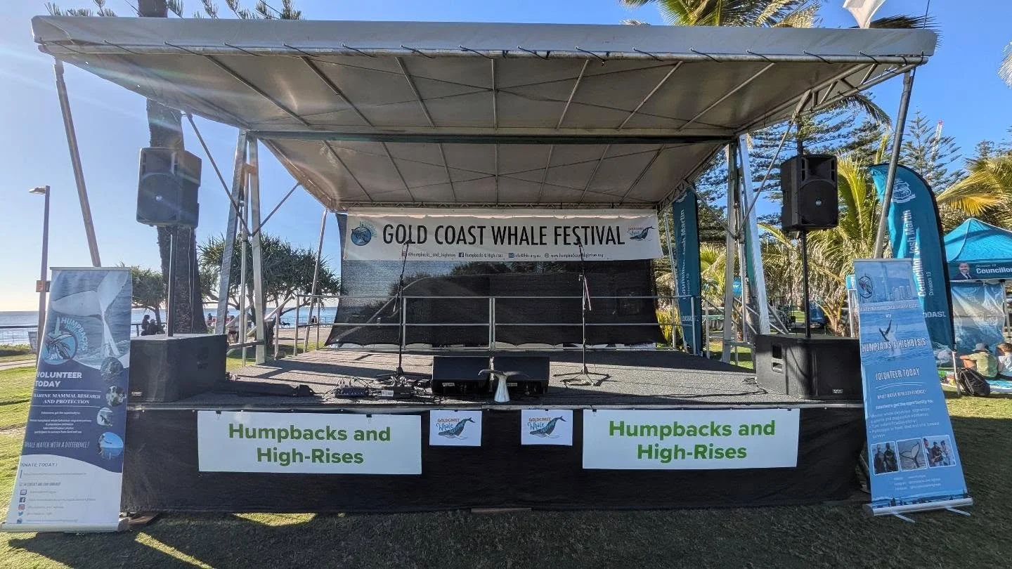 Our Large Trailer Stage and basic audio production setup for @humpbacks_and_highrises Whale Festival 2026!
Through the day we served a mix of science talks and great local musicians 🙌
Always a great event - looking forward to 2027!