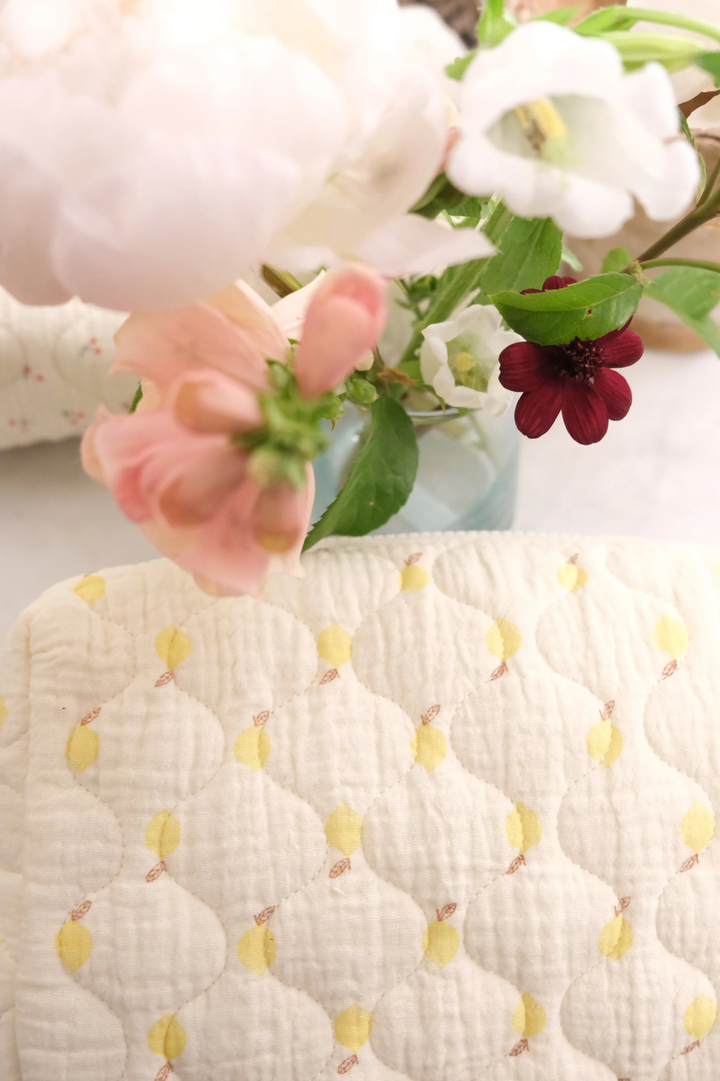 Quilted Lemon Pouch