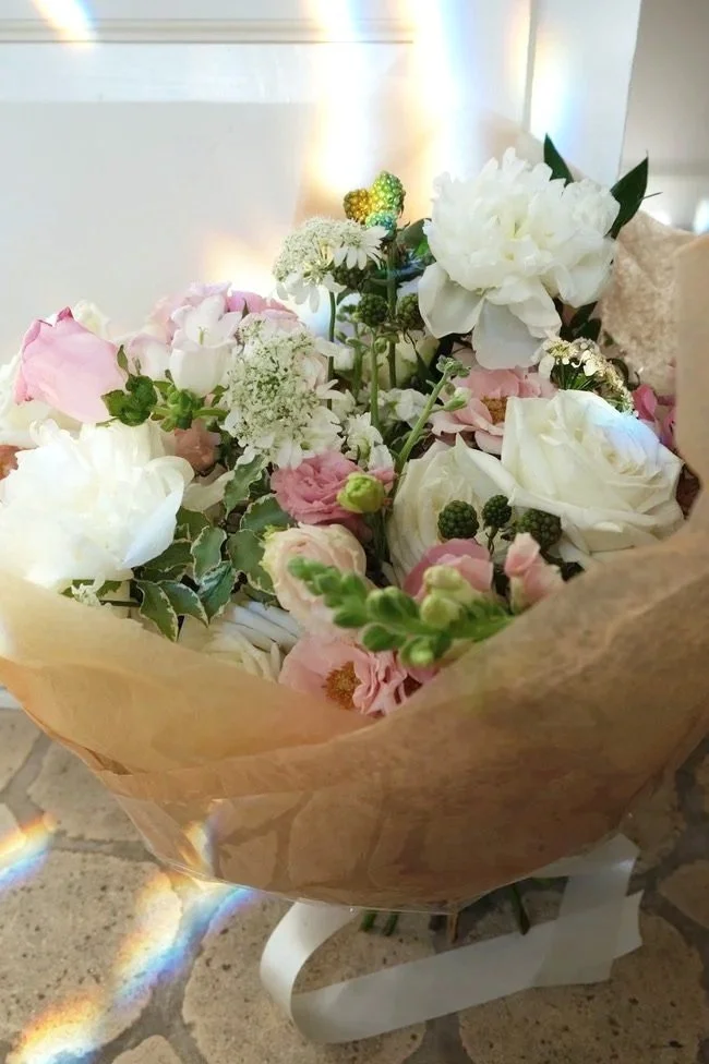 Blush & Porcelain Hand-Tied Bouquet