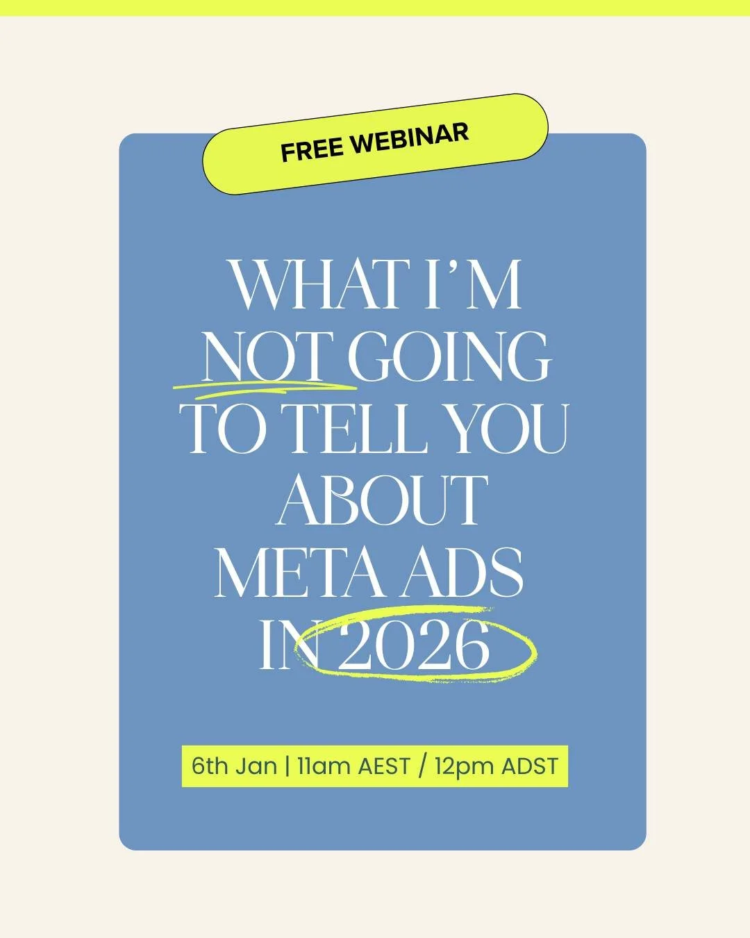 There&rsquo;s a lot of noise around Meta ads.

In this free Meta Ads masterclass, I&rsquo;m not going to tell you to:

&bull; create more content
&bull; spend more money
&bull; discount harder

Instead, I&rsquo;ll show you:

&bull; the most common Me