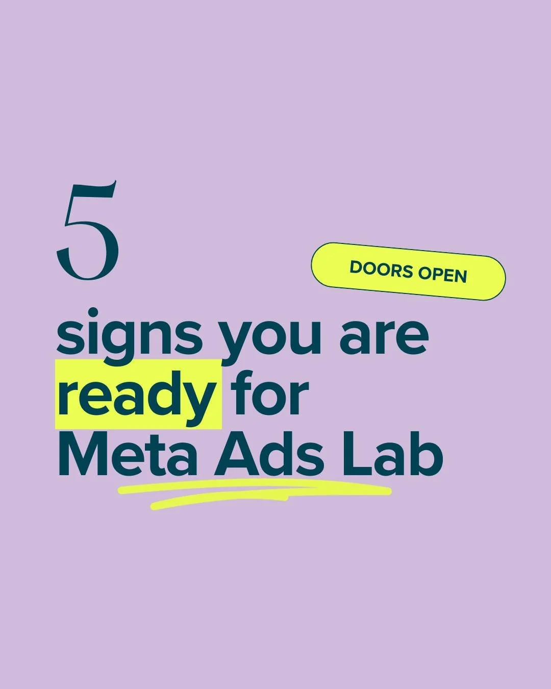 5 signs you&rsquo;re ready for Meta Ads Classroom.

If you&rsquo;re done guessing, tired of generic courses, and ready for calm, personalised support, this is for you.

We start 9th Feb.
Doors close 25th Jan. 

DM to learn more.
