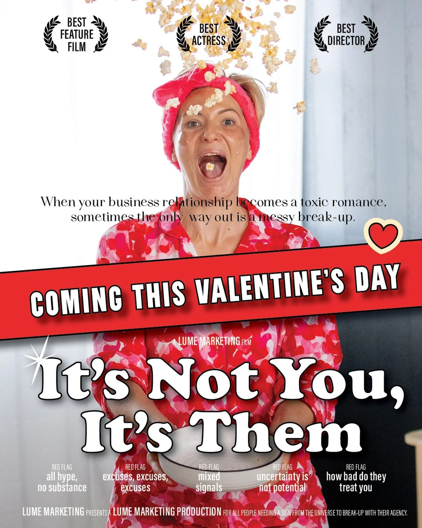 Get your popcorn and bubbles ready...🍿

Coming to a screen near you this Valentines Day ❤️

#valentinesday #itsnotyouitsthem #metaads