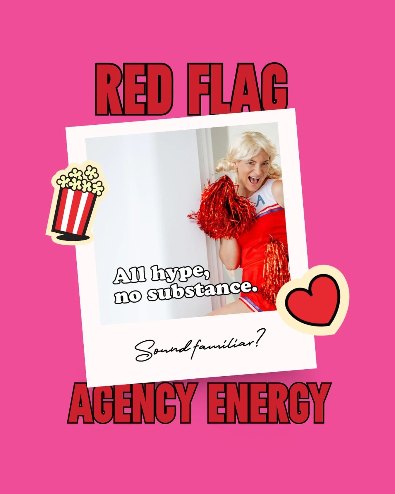 All hype. No substance.

They showed you their best moves.

Said all the right things.

Made it Facebook official.

Then the results ghosted.

If that&rsquo;s red flag agency energy, it&rsquo;s time to move on 🚩

Need help spotting the red flags? Do