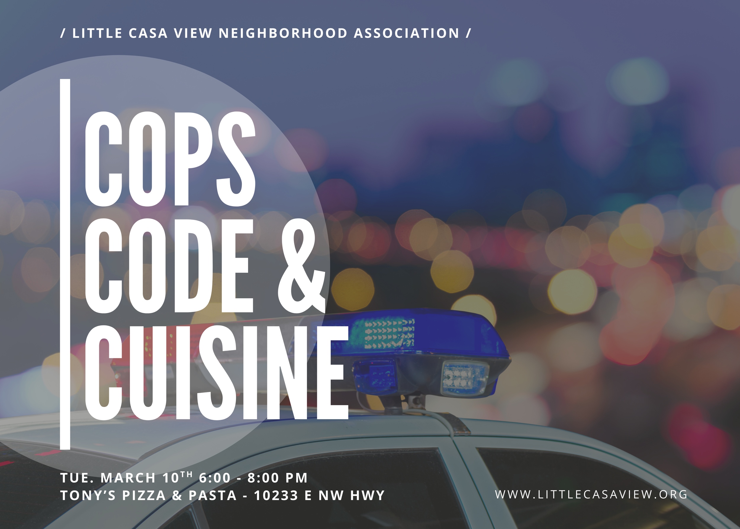 Cops, Code and Cuisine