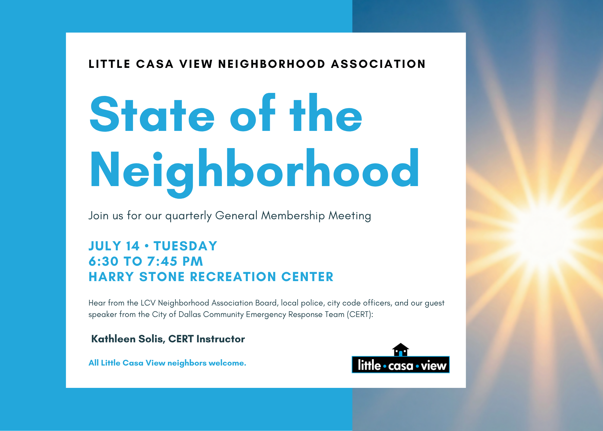 General Neighborhood Meeting 