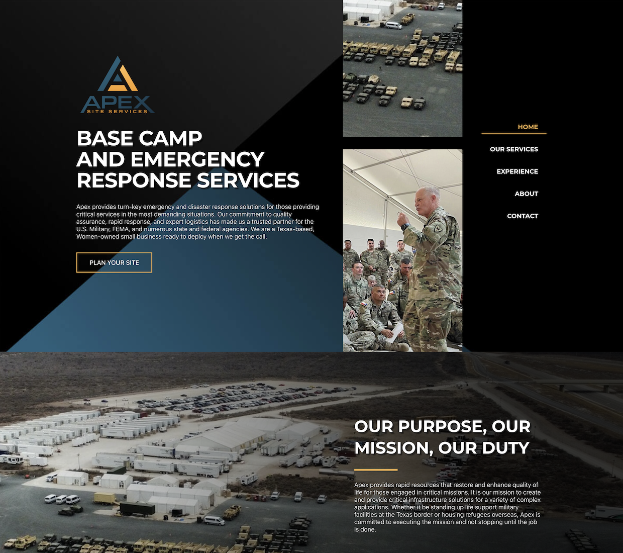 Image of Apex Site Home Page