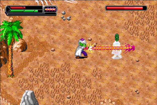 Special Beam Cannon hitting Gero