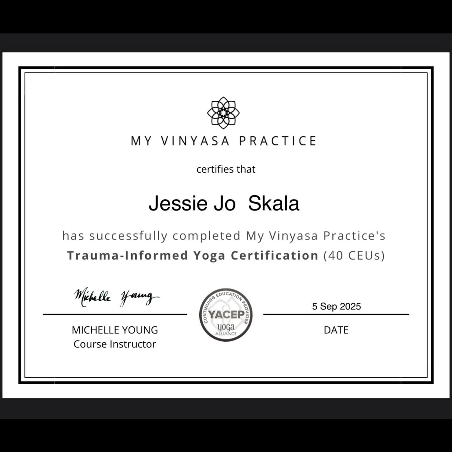 590Hr RYT at your service 🫡 
Trauma-Informed Yoga requires mindfulness every step of the way. My LLC. remote yoga business specializes in trauma informed yoga in mental@health and substance abuse. Less is more ☯️💜