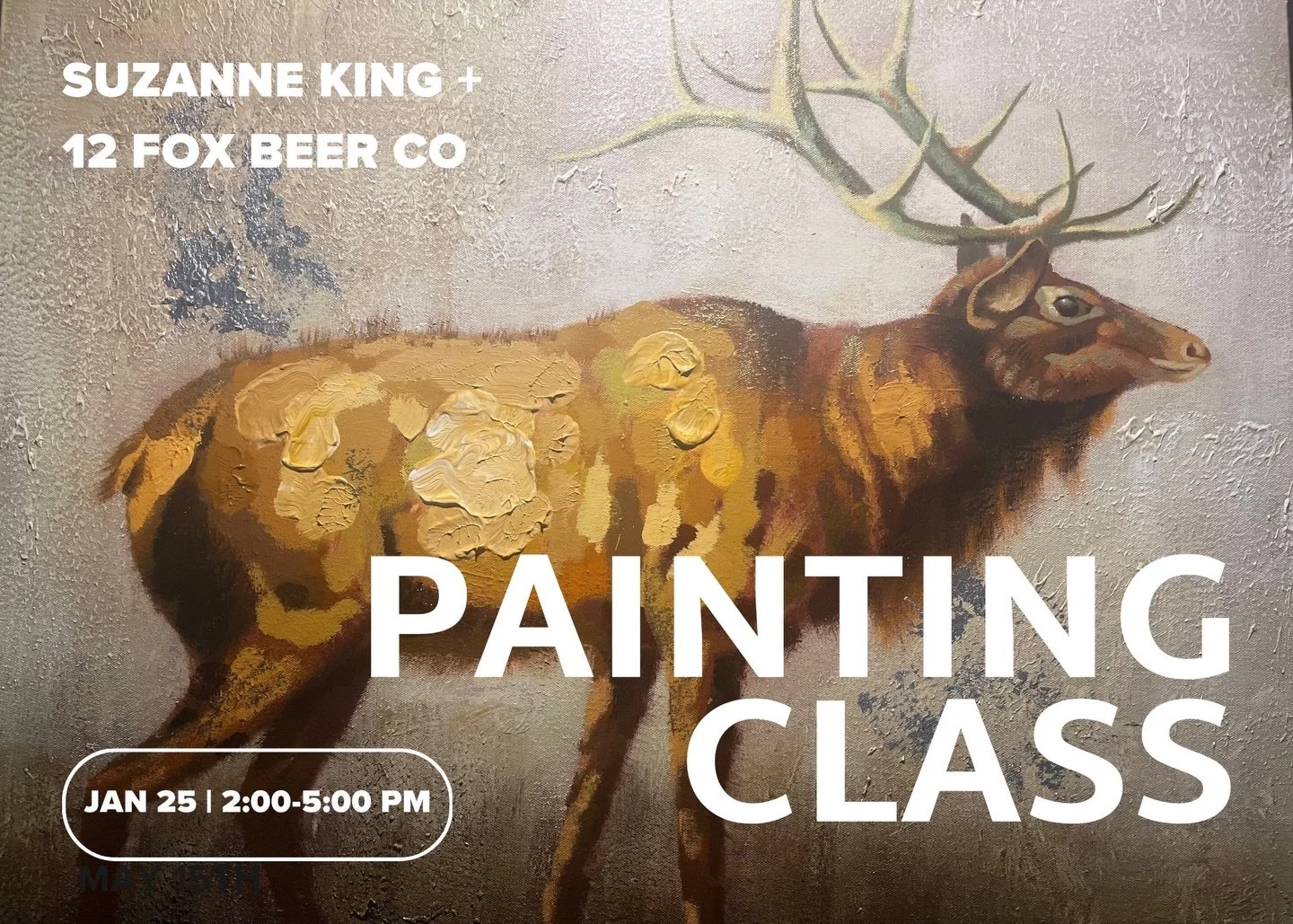 Join me for a fun afternoon painting an elk with texture and silver leaf ✨

🗓 January 25 | 2&ndash;5 PM
📍 12 Box Beer Co
🎨 $50 per person
📲 Text 512-554-8441 to save your seat&mdash;spots are limited!

#kingdomartworks #12foxbeerco #artclass #pai