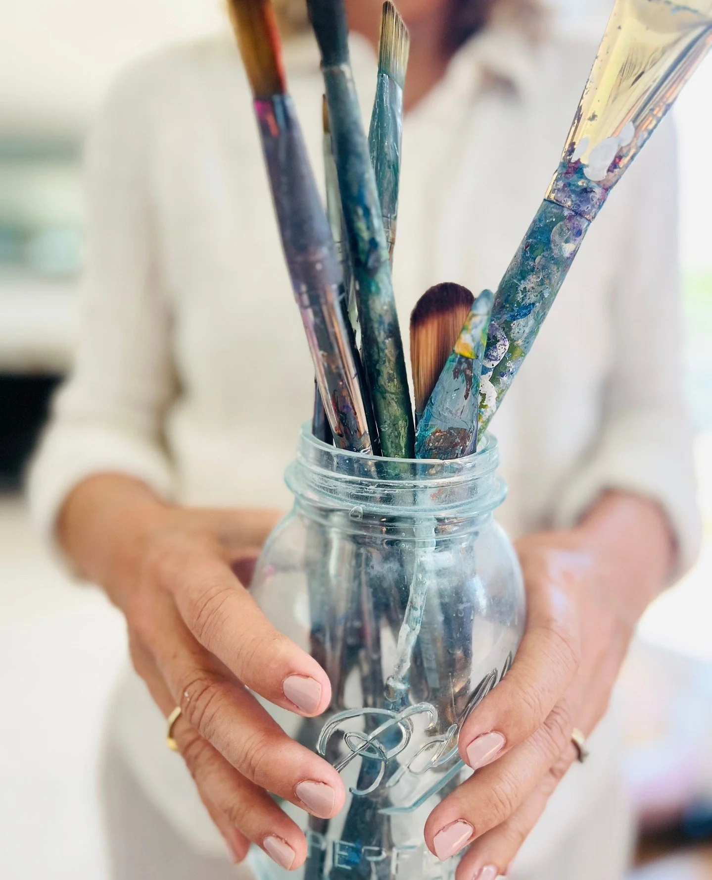 Just a jar of brushes&hellip; but in the right hands, they create something beautiful.⁠
⁠
I&rsquo;m reminded that we are the same&mdash;ordinary, yet full of purpose when placed in the hands of the Creator.⁠
⁠
&lsquo;Yet you, Lord, are our Father. We