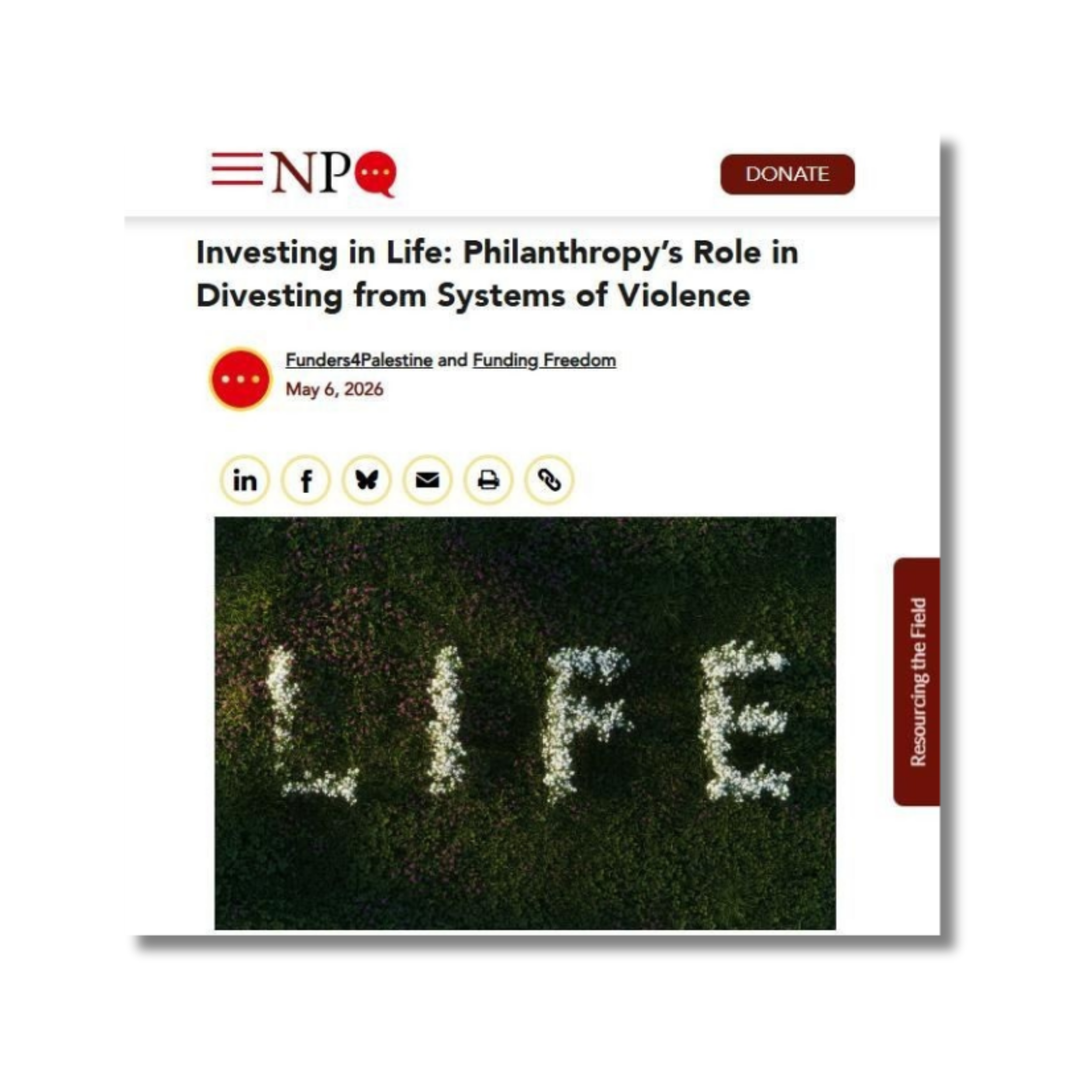 Investing in Life: Philanthropy’s Role in Divesting from Systems of Violence