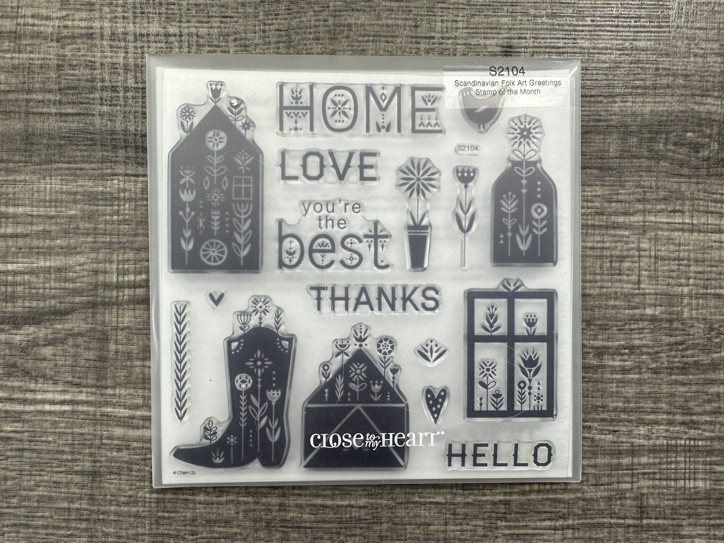 Scandinavian Folk Art Greetings Stamps