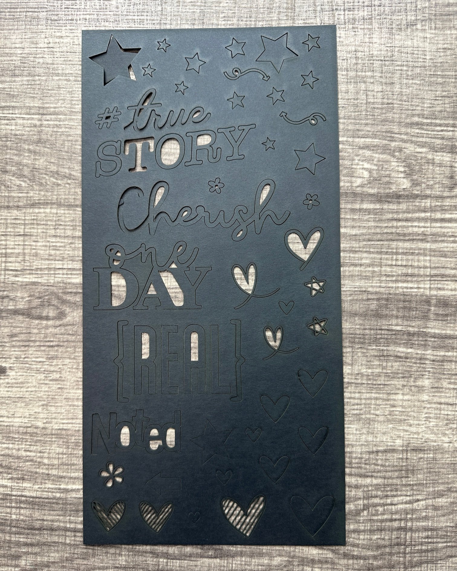 True Story Black Paperboard