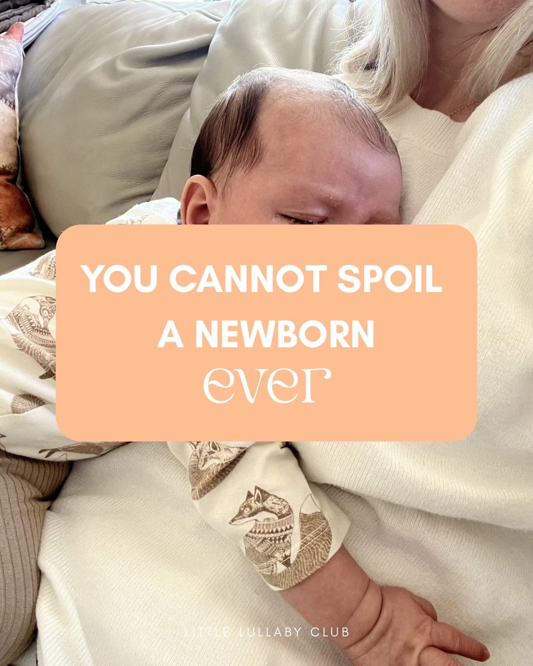 If you&rsquo;ve ever been told &ldquo;don&rsquo;t hold them too much or you&rsquo;ll spoil them&rdquo;&hellip; this is your reminder that you cannot spoil a newborn 🤍

Newborns aren&rsquo;t capable of manipulation, forming habits or expecting things