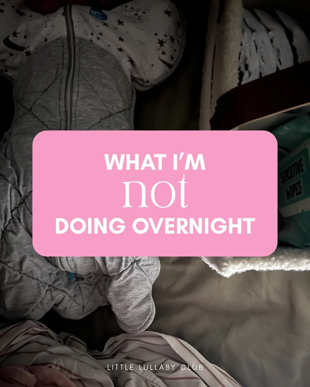 When it comes to overnight sleep&hellip;👏🏼less is best👏🏼 

During the night, we want to keep babies in a sleepy state, not fully wake them.

So when I say:
💡no lights 
🗣️no talking 
🤪no stimulation 
✋🏽no rushing in 
🍼no unnecessary changes o