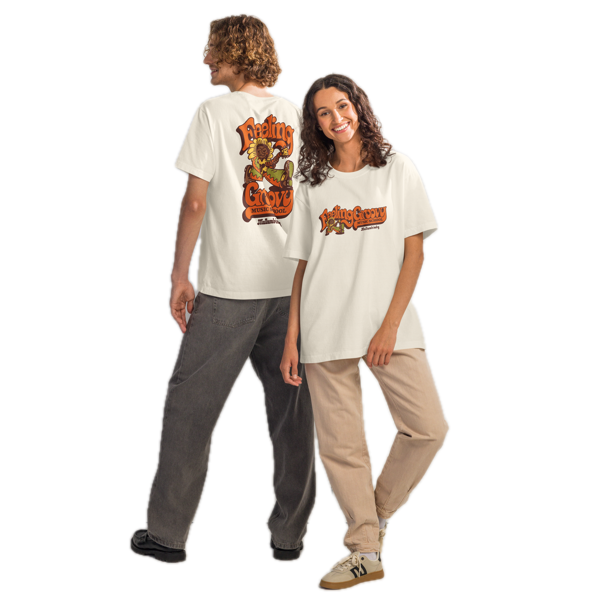 Flower Dude Tee vintage white front and back.png