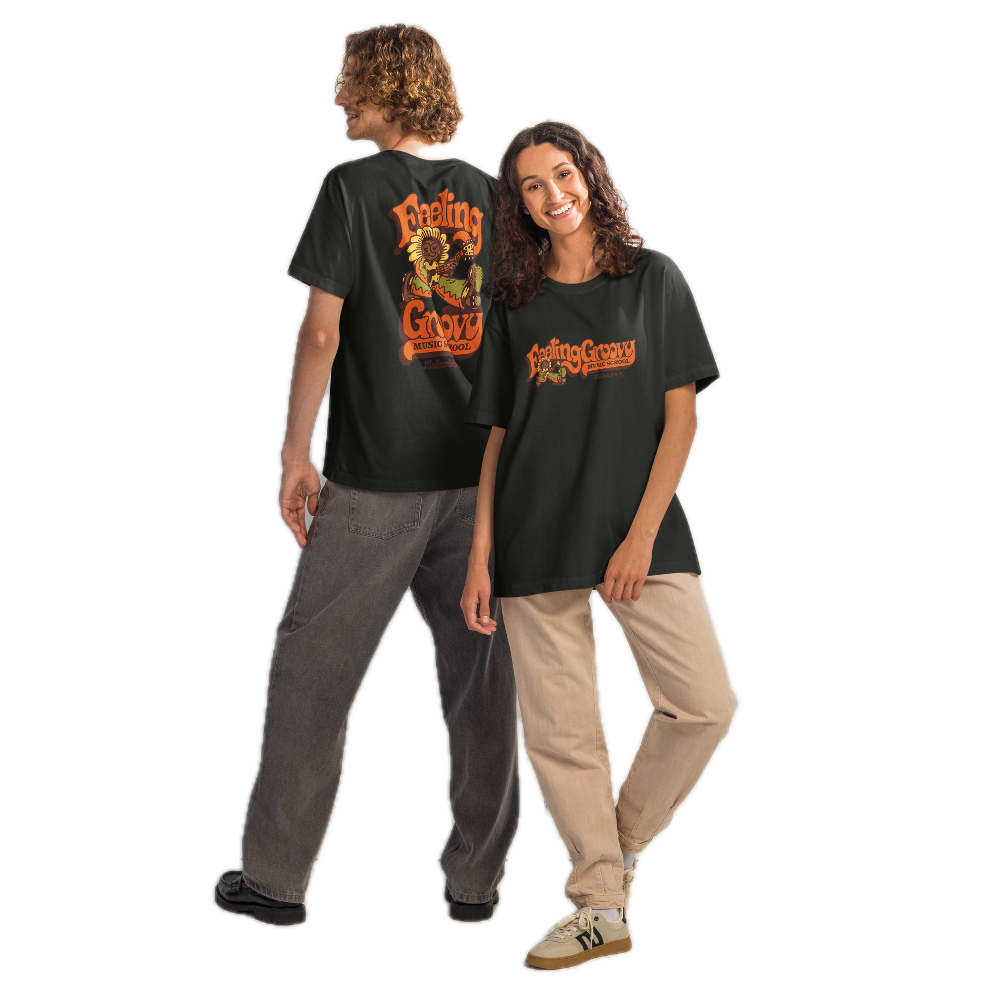 Flower Dude Tee washed black front and back.png