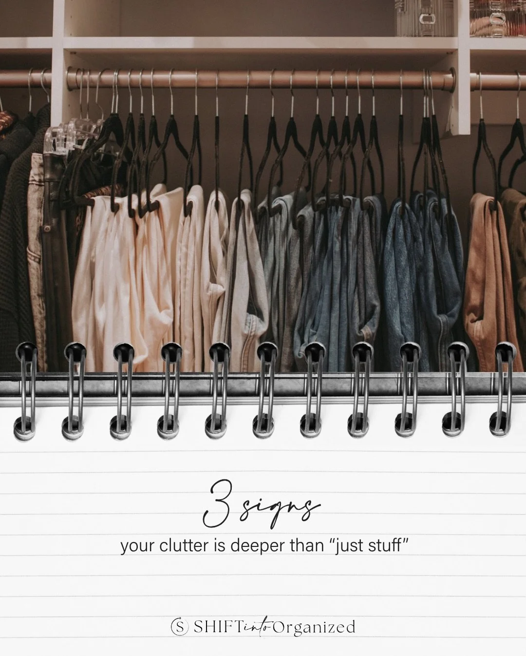 Clutter is deeper than &ldquo;just stuff.&rdquo;

We see it all the time:
People blaming themselves for being messy, unmotivated, or disorganized. When in reality, they&rsquo;re overwhelmed, stretched thin, in transition, burnt out, grieving, postpar
